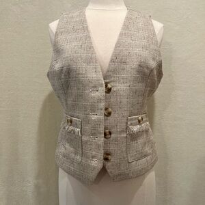 House of Harlow 1960 Textured Beige Vest